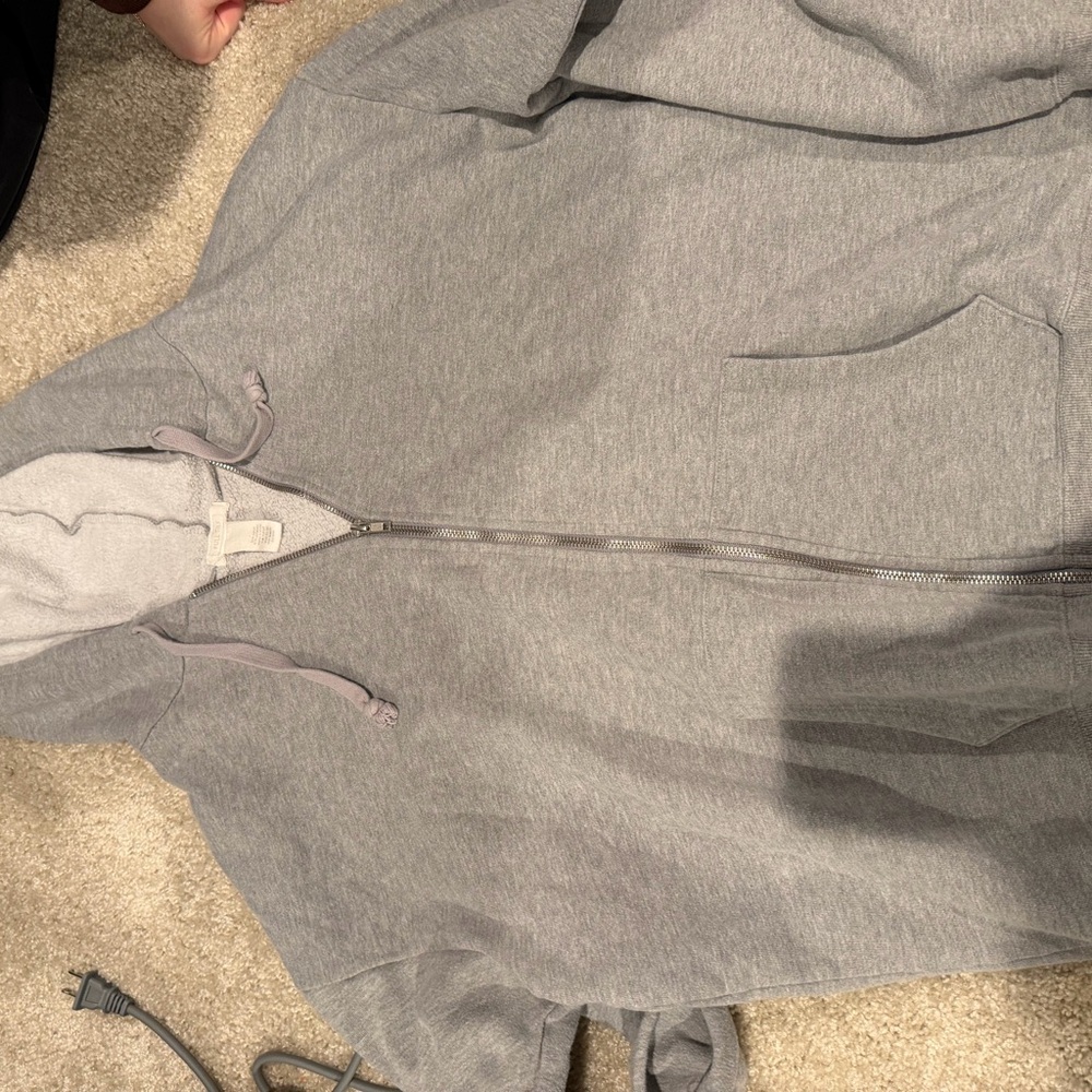 Full Tilt Heather Gray Zip-Up Hoodie